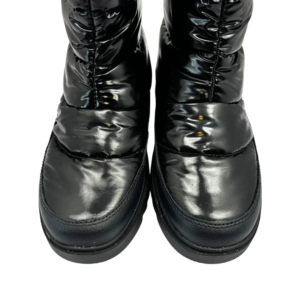 New Joan of Arctic Next Lite Mid Puffy‎ Black Waterproof Boots NL3927-010 Sz 7